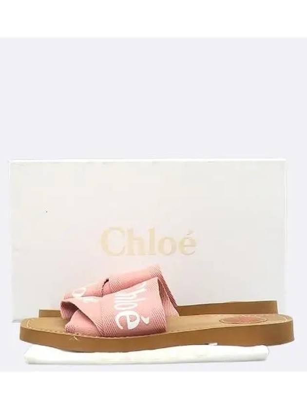 CHC19U188086H6 Light Pink WOODY Women s Mule Slippers Size 35 220MM - CHLOE - BALAAN 1