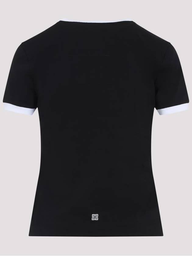 Archetype Slim Fit Cotton Short Sleeve T-Shirt Black - GIVENCHY - BALAAN 3