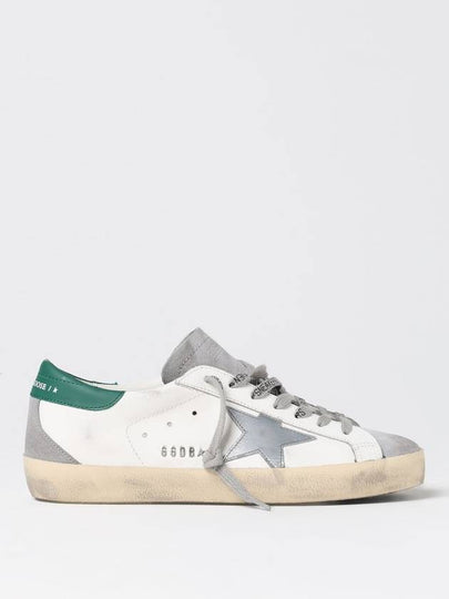 Superstar Green Heel Tab Leather Sneakers White - GOLDEN GOOSE - BALAAN 2