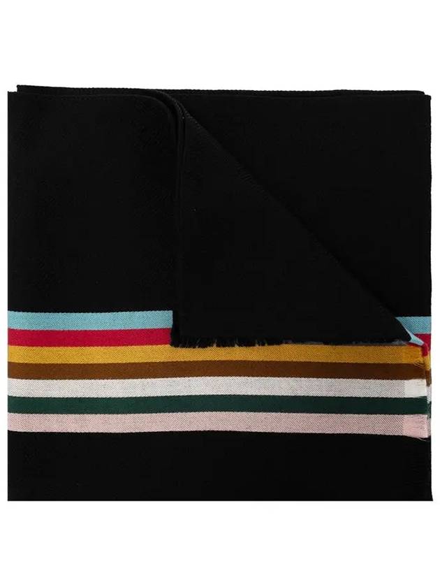 Central Multi Stripe Muffler Black - PAUL SMITH - BALAAN 3