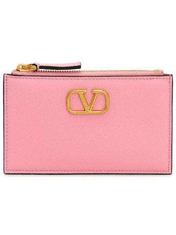 V logo signature women s card wallet P0W17SNP ZQQ - VALENTINO - BALAAN 1