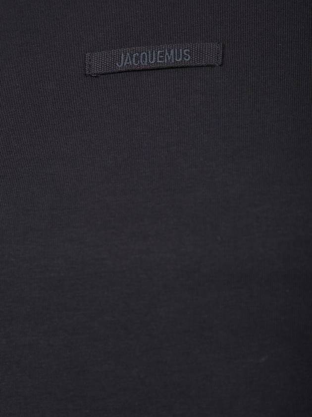 Le Gros Grain Short Sleeve T-Shirt Black - JACQUEMUS - BALAAN 4