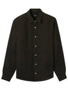 Vincent Linen Long Sleeve Shirt Black - A.P.C. - BALAAN 1