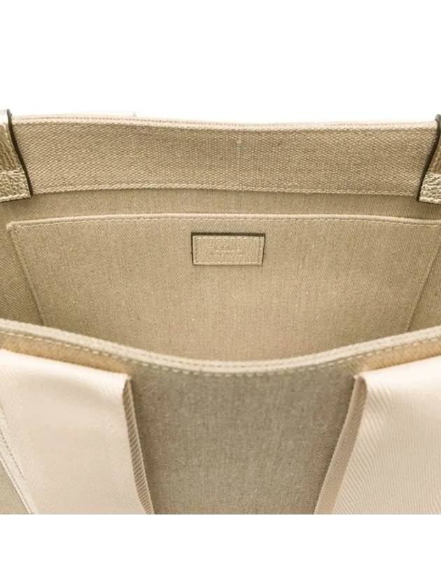 Woody Linen Tote Bag Beige - CHLOE - BALAAN 5