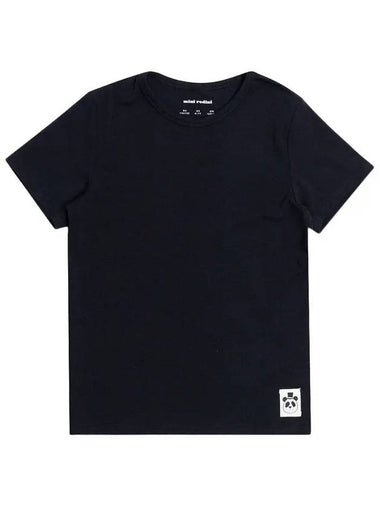 Kids Simple Round Neck T Shirt Black 10000001 99 - MINI RODINI - BALAAN 1