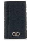 Gancini key wallet 66 1072 NERO PEBBLE 0753609 - SALVATORE FERRAGAMO - BALAAN 1