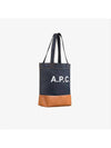 Logo Denim Axel Small Tote Bag Brown - A.P.C. - BALAAN 3