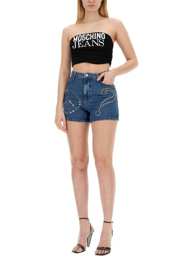 short pants 03013735 1282 BLUE - MOSCHINO - BALAAN 3