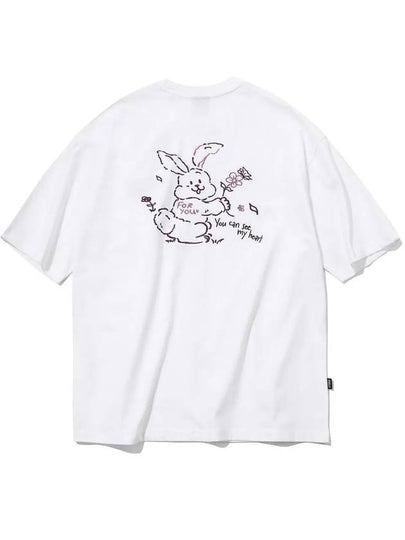 Heart Bunny Embroidered Short Sleeve T-Shirt White - CPGN STUDIO - BALAAN 2