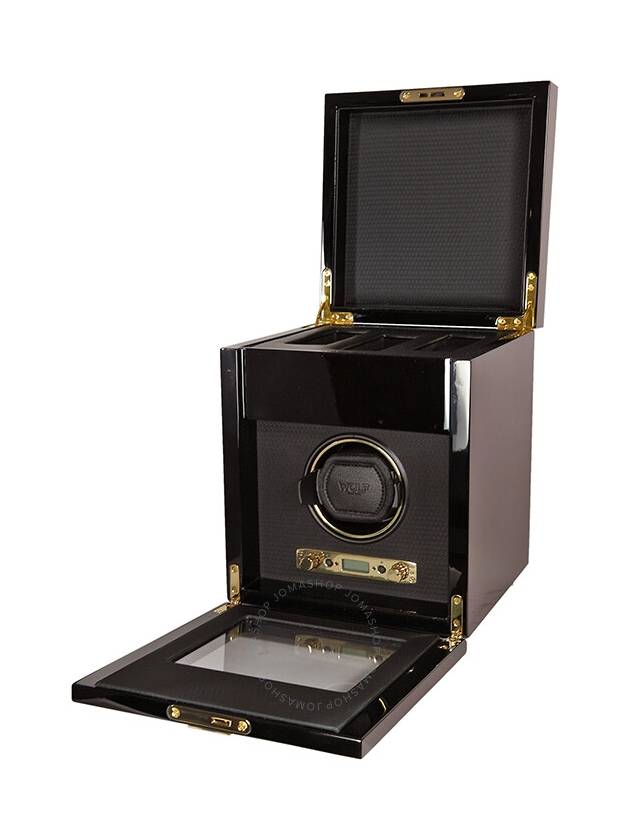 Wolf Desings Savoy Burlwood Single Watch Winder with Storage 454510 - WOLF - BALAAN 3