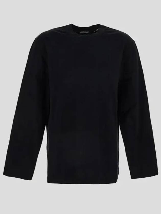 Cotton Long Sleeve T-Shirt Black - BURBERRY - BALAAN 2