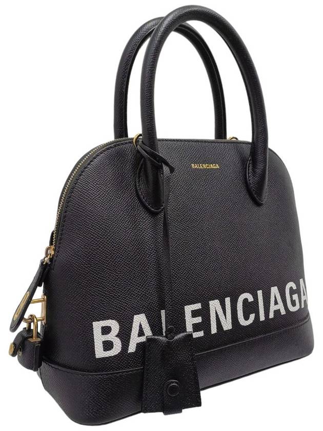 Women s 518873 Black Leather Bill Top Tote Bag Strap - BALENCIAGA - BALAAN 2