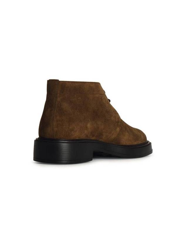 Desert Round Toe Suede Ankle Boots Brown - TOD'S - BALAAN 4