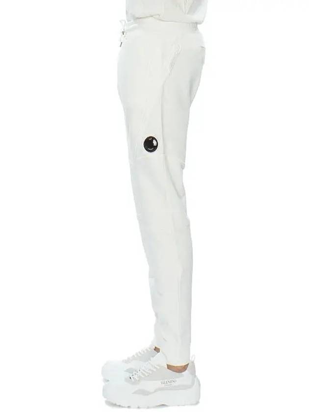 Diagonal Raised Fleece Track Pants White - CP COMPANY - BALAAN 5