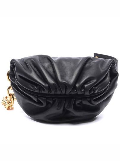 Chain Leather Belt Bag Black - BOTTEGA VENETA - BALAAN 2