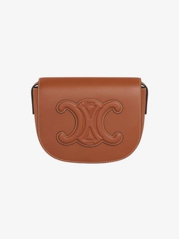 Folco Cuir Triomphe Calfskin Cross Bag Tan - CELINE - BALAAN 2