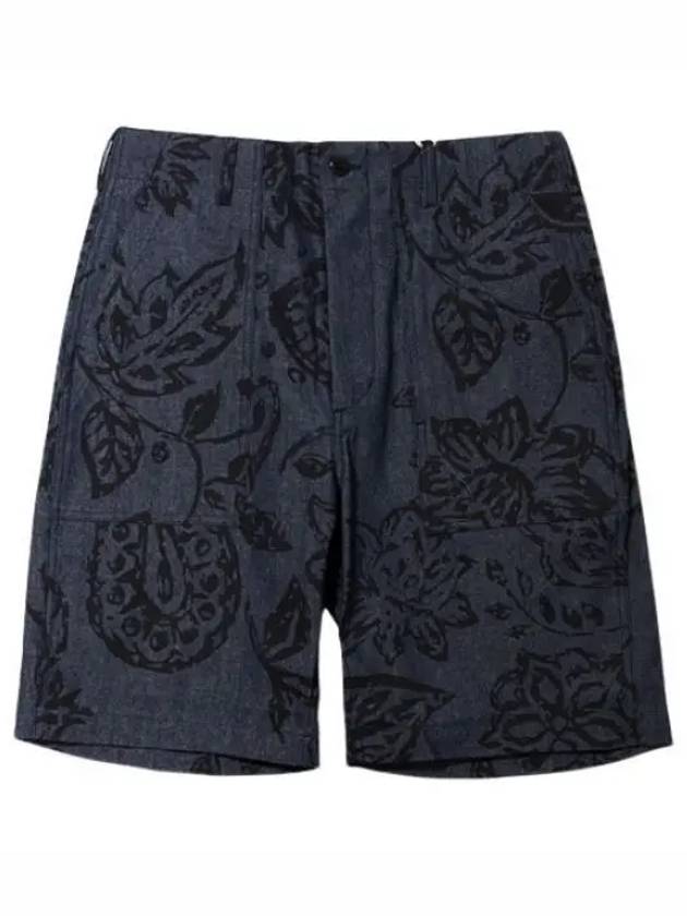 Shorts Fertig Shorts Indigo Floral Print Denim - ENGINEERED GARMENTS - BALAAN 1