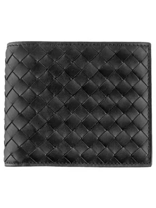 Intrecciato Weaving Half Wallet Black - BOTTEGA VENETA - BALAAN 2