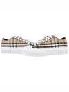 Vintage Check Boucle Low Top Sneakers Beige - BURBERRY - 3
