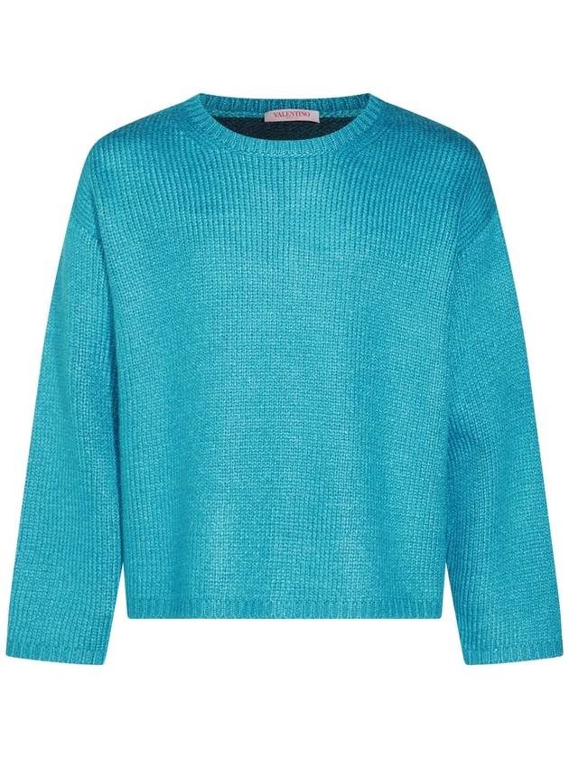 Valentino Garavani Sky Blue Silk Sweater - VALENTINO - BALAAN 4