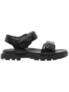 Breen Leather Sandals Black - COACH - BALAAN 1