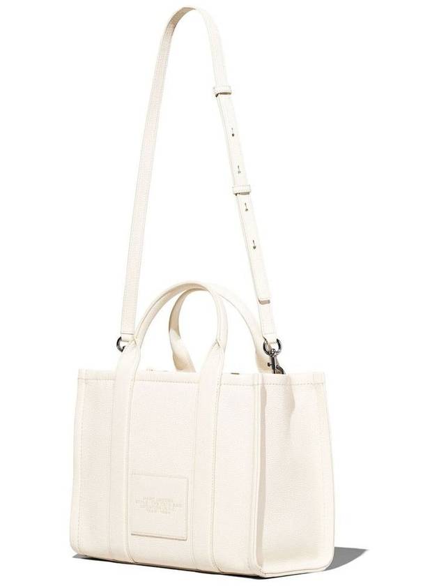 Logo Medium Leather Tote Bag Ivory - MARC JACOBS - BALAAN 5