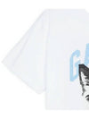 Basic Cat Relax Jersey Short Sleeve T-Shirt White - GANNI - BALAAN 6