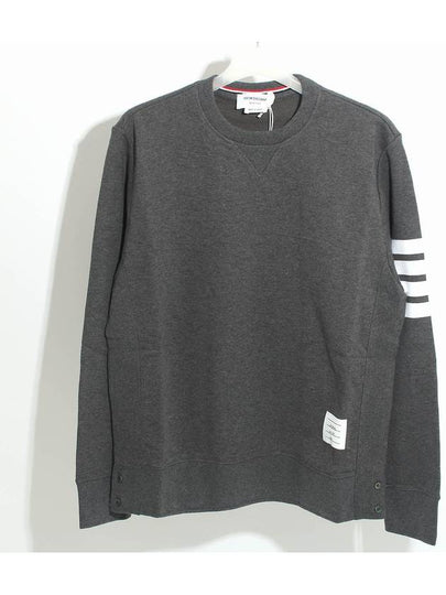 4 Bar Loopback Jersey Sweatshirt Dark Grey - THOM BROWNE - BALAAN 2