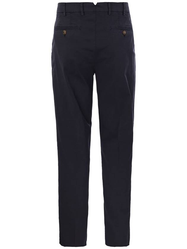 Tapered Chino Cotton Straight Pants Navy - BRUNELLO CUCINELLI - BALAAN 3