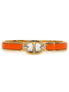 Mini Click Chain Chandal Gold Bracelet Orange - HERMES - BALAAN.