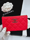 Mini Cosmetic Zipper Pouch Pouch Bag Dahong Caviar AP3833 - CHANEL - BALAAN 5