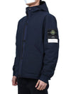 Soft Shell-R E.Dye Pure Insulation Technology Recycled Polyester Primaloft Hooded Jacket Navy - STONE ISLAND - BALAAN 5