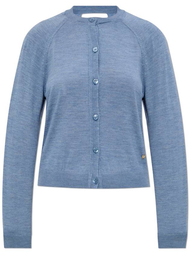 Moschino Cardigan With Cut-out, Women's, Blue - MOSCHINO - BALAAN 1