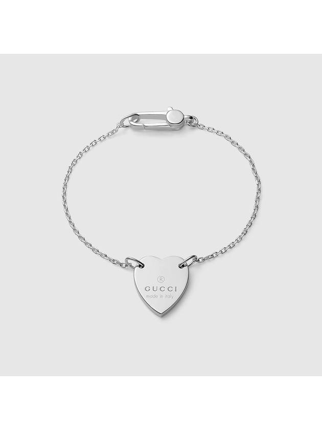 Trademark Heart Pendant Bracelet YBA223513001 Silver - GUCCI - BALAAN 2