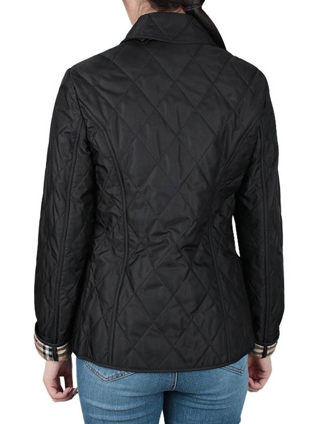 Diamond Quilted Thermoregulated Jacket Black - BURBERRY - BALAAN 6