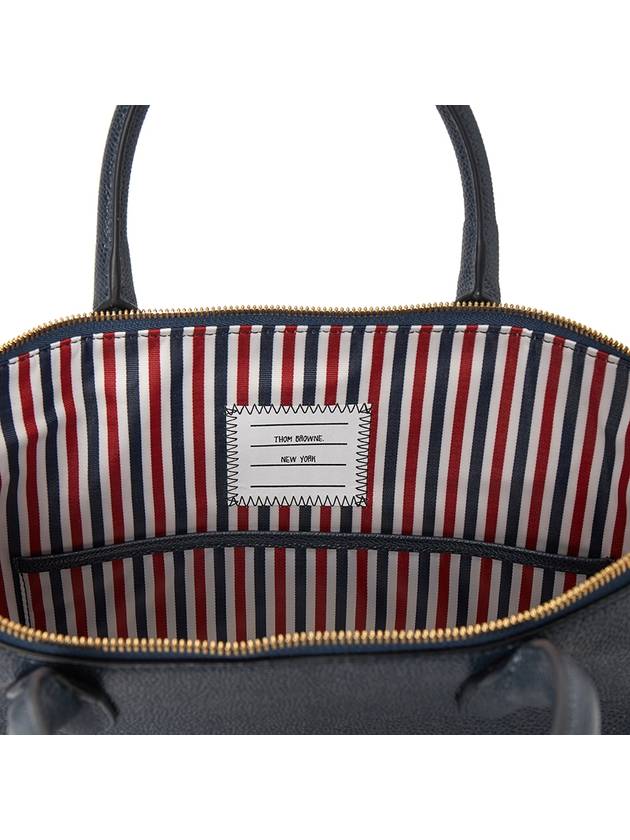 Pebble Grain 4-bar Briefcase Navy - THOM BROWNE - BALAAN 9