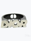 Icon Logo Brass Ring Black Silver - DIOR - BALAAN 2