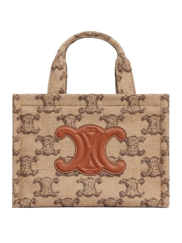 Small Cabas Thais Textile Triomphe Tote Bag Camel - CELINE - BALAAN 1