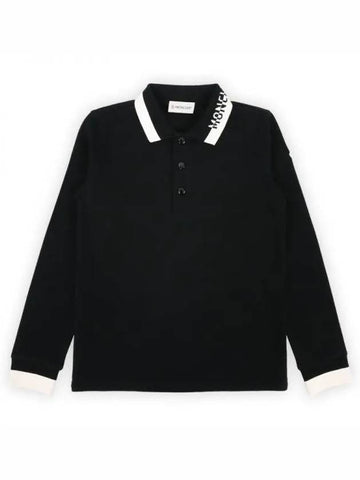 Kids Waffen Patch Three Stripes Collar PK Long Sleeve Black 8B00001 8496W 999 8 10A 271514 1053873 - MONCLER - BALAAN 1