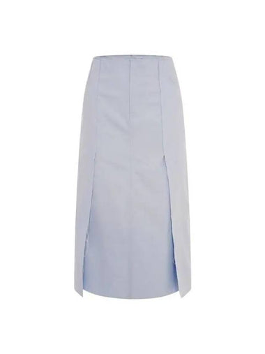 Logo patch denim midi skirt 231W468 0042 - RAF SIMONS - BALAAN 1