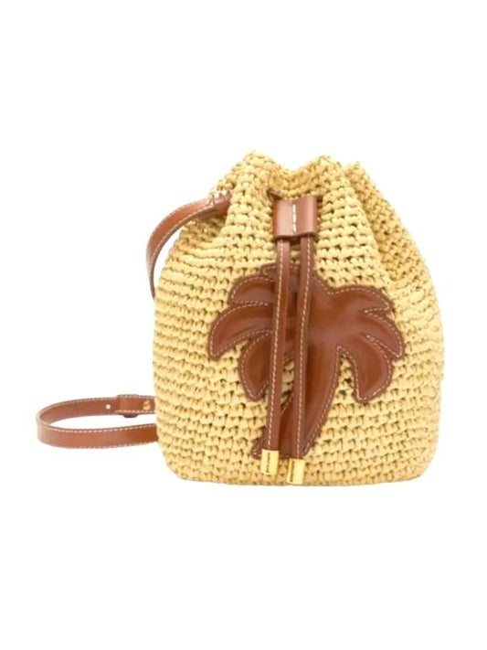 Farm Bucket Bag Beige - PALM ANGELS - BALAAN 1