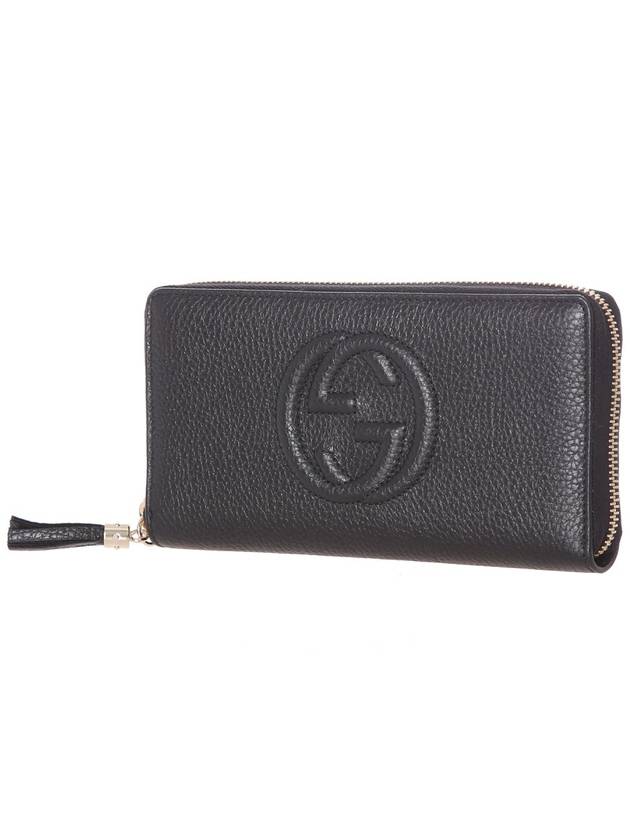 Soho Zipper Tassel Long Wallet Black - GUCCI - BALAAN 3