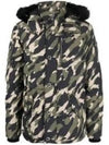 Fur Hooded Camouflage Padding Green - MOOSE KNUCKLES - BALAAN 2