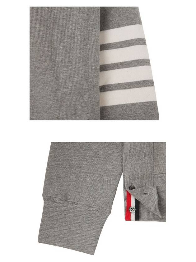 4 Bar Loopback Jersey Sweatshirt Light Grey - THOM BROWNE - BALAAN 6