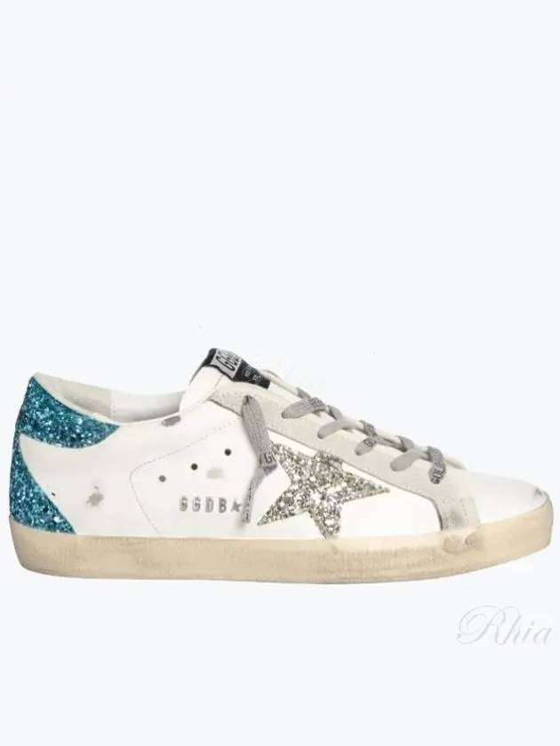 Glitter Star Low Top Sneakers Blue White - GOLDEN GOOSE - BALAAN 2