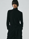 Wool Silky Turtleneck Black - NOIRER - BALAAN 2