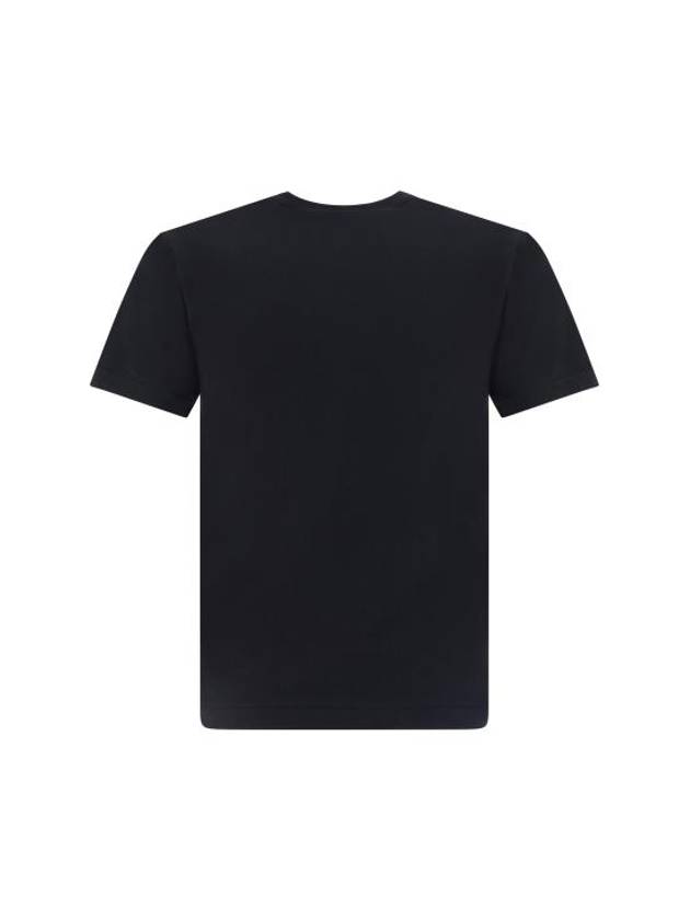 Double Heart Wappen Short Sleeve T-Shirt Black - COMME DES GARCONS - BALAAN 3