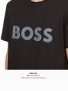 Logo Print Cotton Jersey Regular Fit Short Sleeve T-shirt Black - HUGO BOSS - BALAAN 7