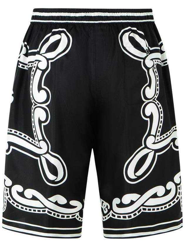 Dolce & Gabbana Black Silk Bermuda Shorts - DOLCE&GABBANA - BALAAN 3