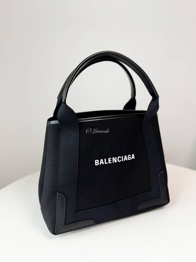 Cabas Logo Canvas Small Tote Bag Black - BALENCIAGA - BALAAN 3